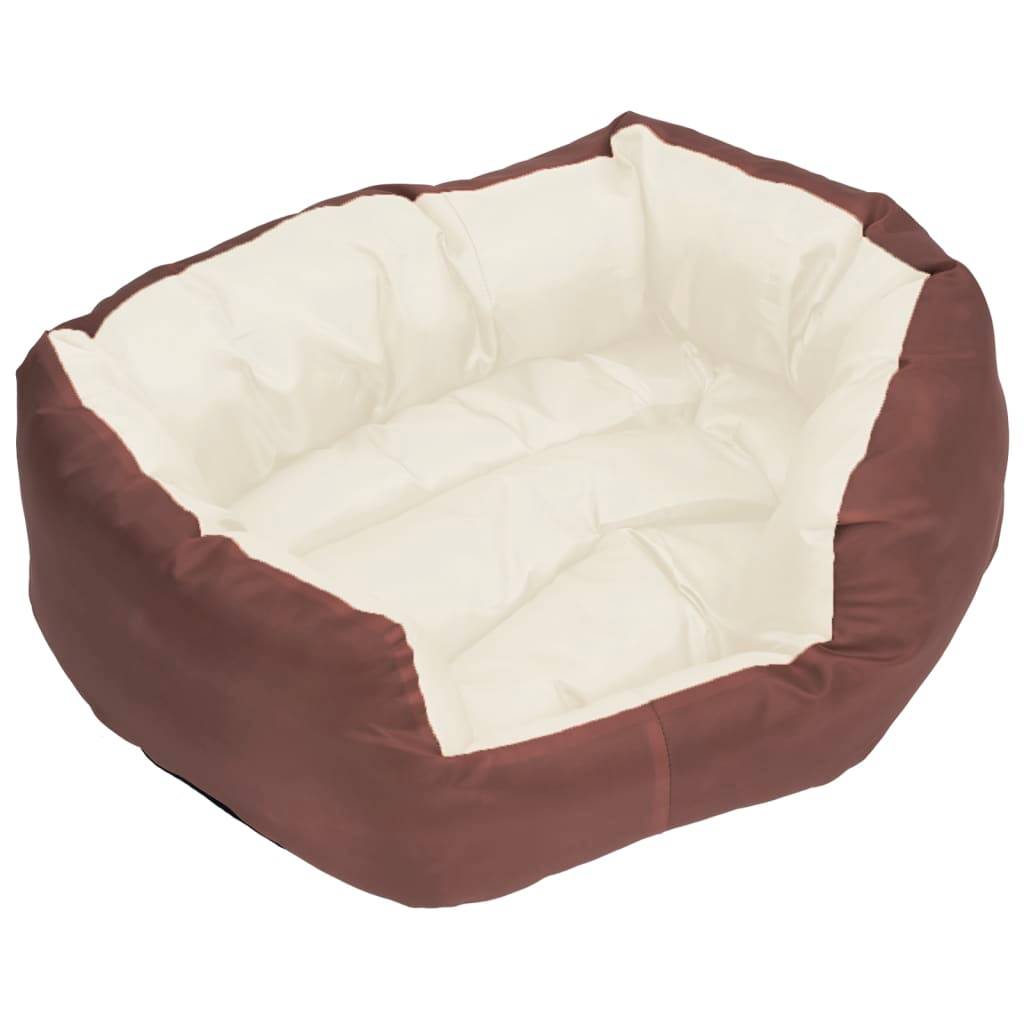 Vidaxl - Coussin réversible lavable de chien Marron et crème 65x50x20 cm vidaXL 171211 - Imagen 4