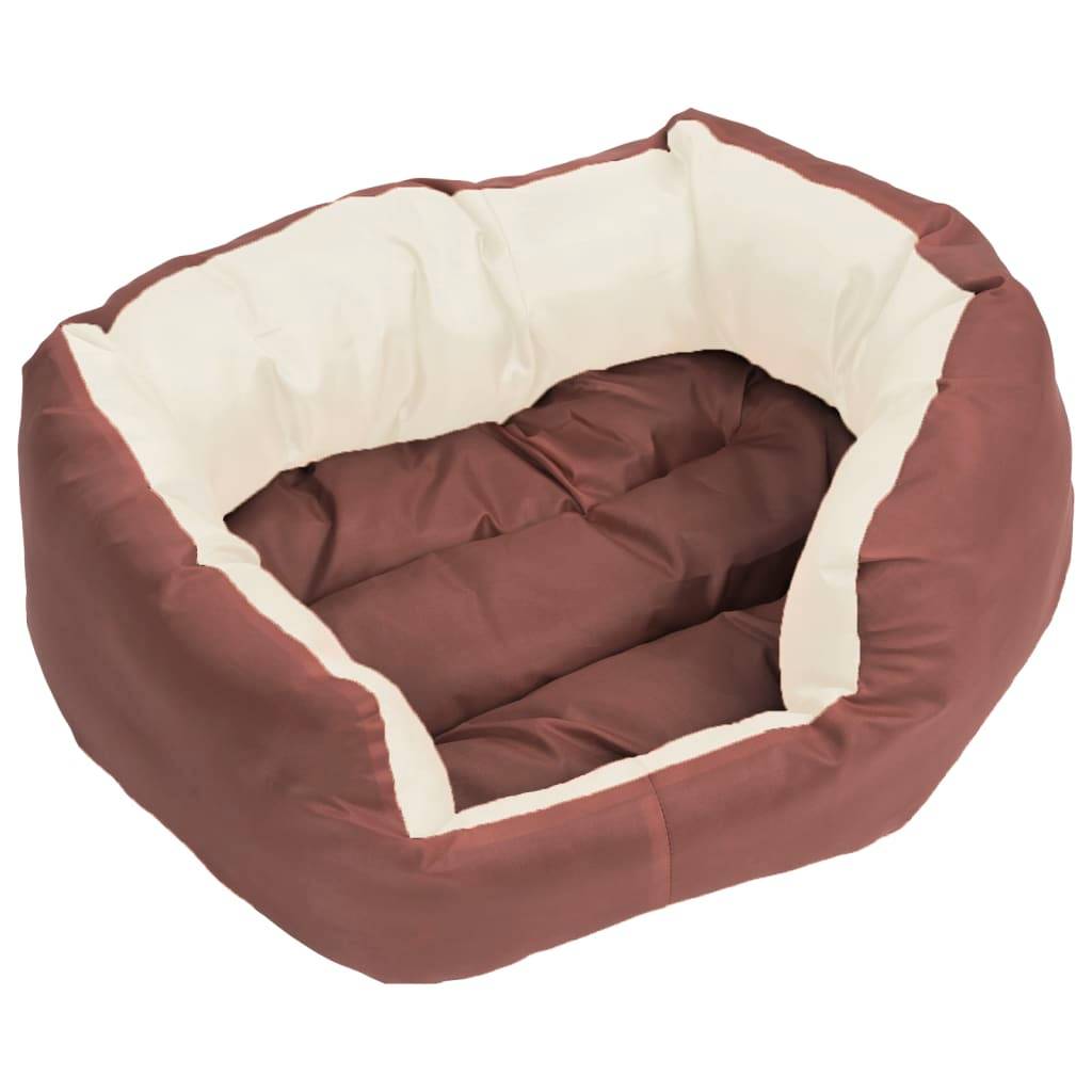 Vidaxl - Coussin réversible lavable de chien Marron et crème 65x50x20 cm vidaXL 171211 - Imagen 5