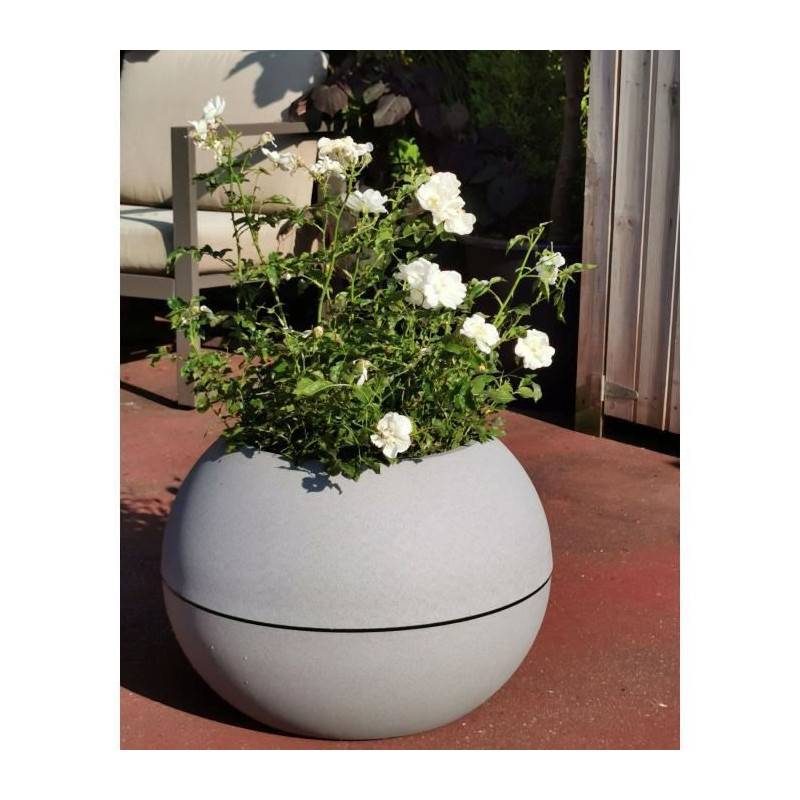 Riviera - Riviera -  Pot De Fleurs Boule -  D40 - Stone - Imagen 2