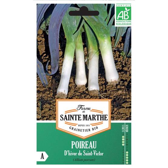 Poireau d'Hiver de Saint Victor Bio - Ferme de Sainte Marthe le sachet de 400 graines environ (1g)