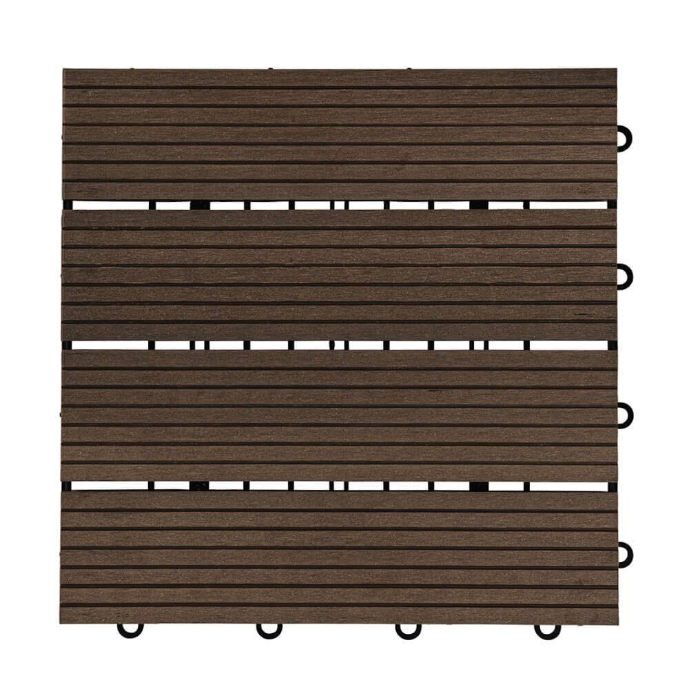 Carreaux clic WPC HOME DELUXE BAVARO - 9m² Marron foncé - Image 2