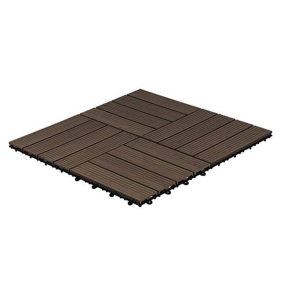 Carreaux clic WPC HOME DELUXE BAVARO - 9m² Marron foncé - Image 6