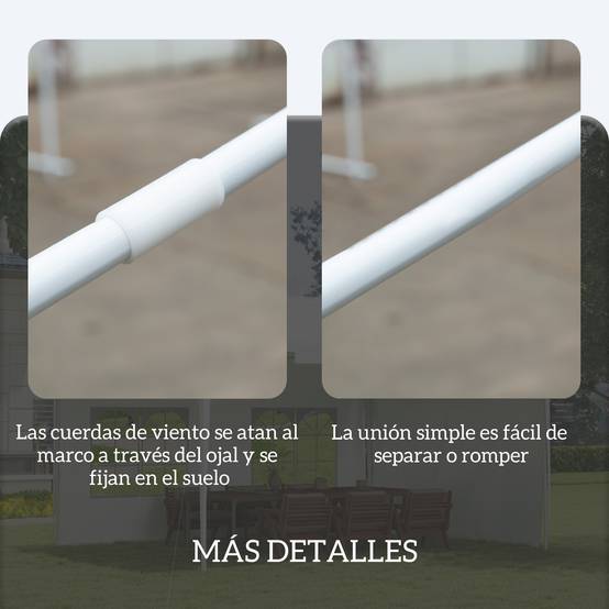 ComfortXL - Tonnelle de Jardin Acier 4x3 m Barnum Démontable avec 2 Parois Latérales Blanc - ComfortXL Outdoor Living - Image 7