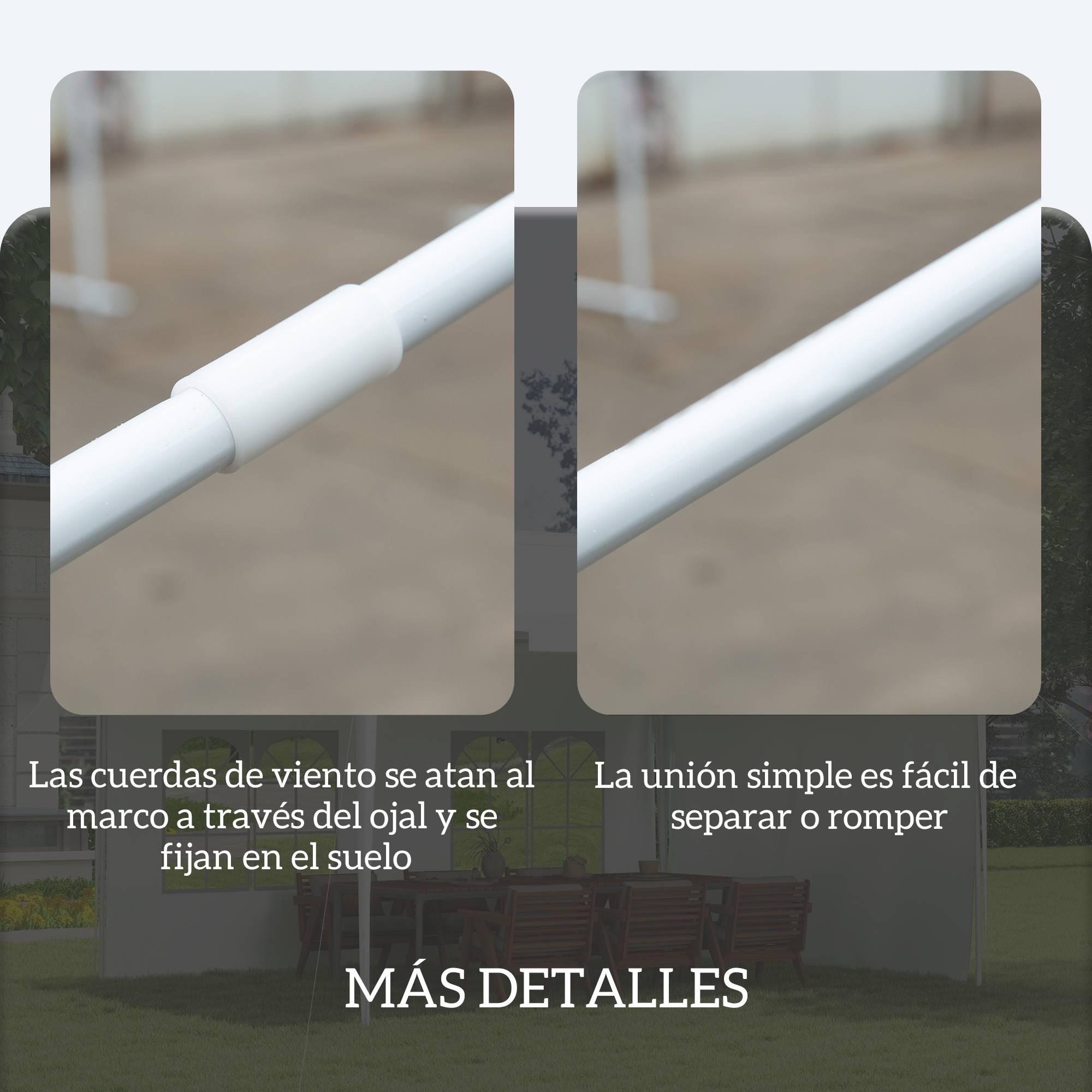 ComfortXL - Tonnelle de Jardin Acier 4x3 m Barnum Démontable avec 2 Parois Latérales Blanc - ComfortXL Outdoor Living - Image 7
