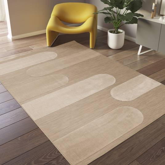 Decoweb - Tapis extérieur et intérieur en relief - Capri - Marron et beige - 80 x 150 cm - Decoweb - Imagen 2