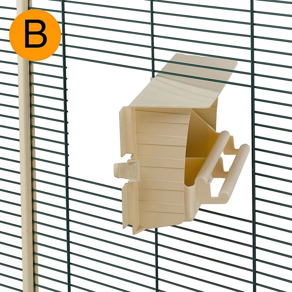 Ferplast - Ferplast Volière Cage à Oiseaux HEMMY Cage pour Oiseaux, Canaris, Pinsons, Perruches Ondulées, Inséparables, en Bois, Accessoires inclus Mangeoires - Imagen 6