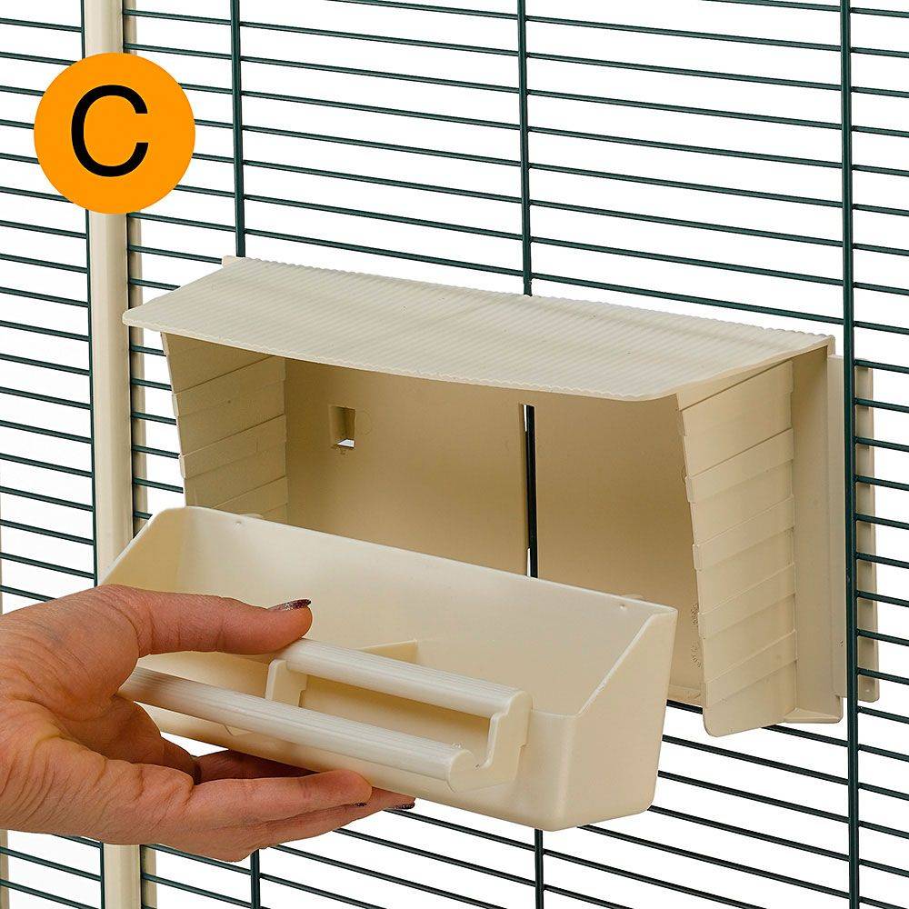 Ferplast - Ferplast Volière Cage à Oiseaux HEMMY Cage pour Oiseaux, Canaris, Pinsons, Perruches Ondulées, Inséparables, en Bois, Accessoires inclus Mangeoires - Imagen 7