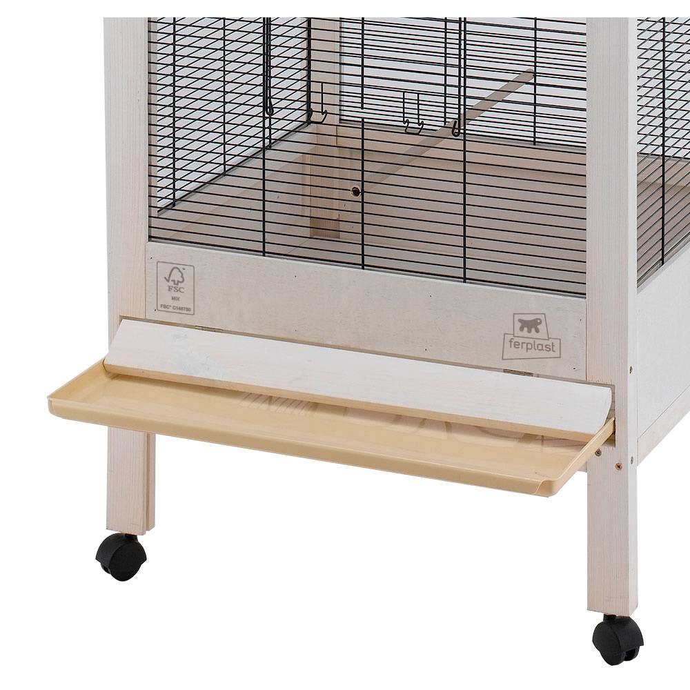 Ferplast - Ferplast Volière Cage à Oiseaux HEMMY Cage pour Oiseaux, Canaris, Pinsons, Perruches Ondulées, Inséparables, en Bois, Accessoires inclus Mangeoires - Imagen 4