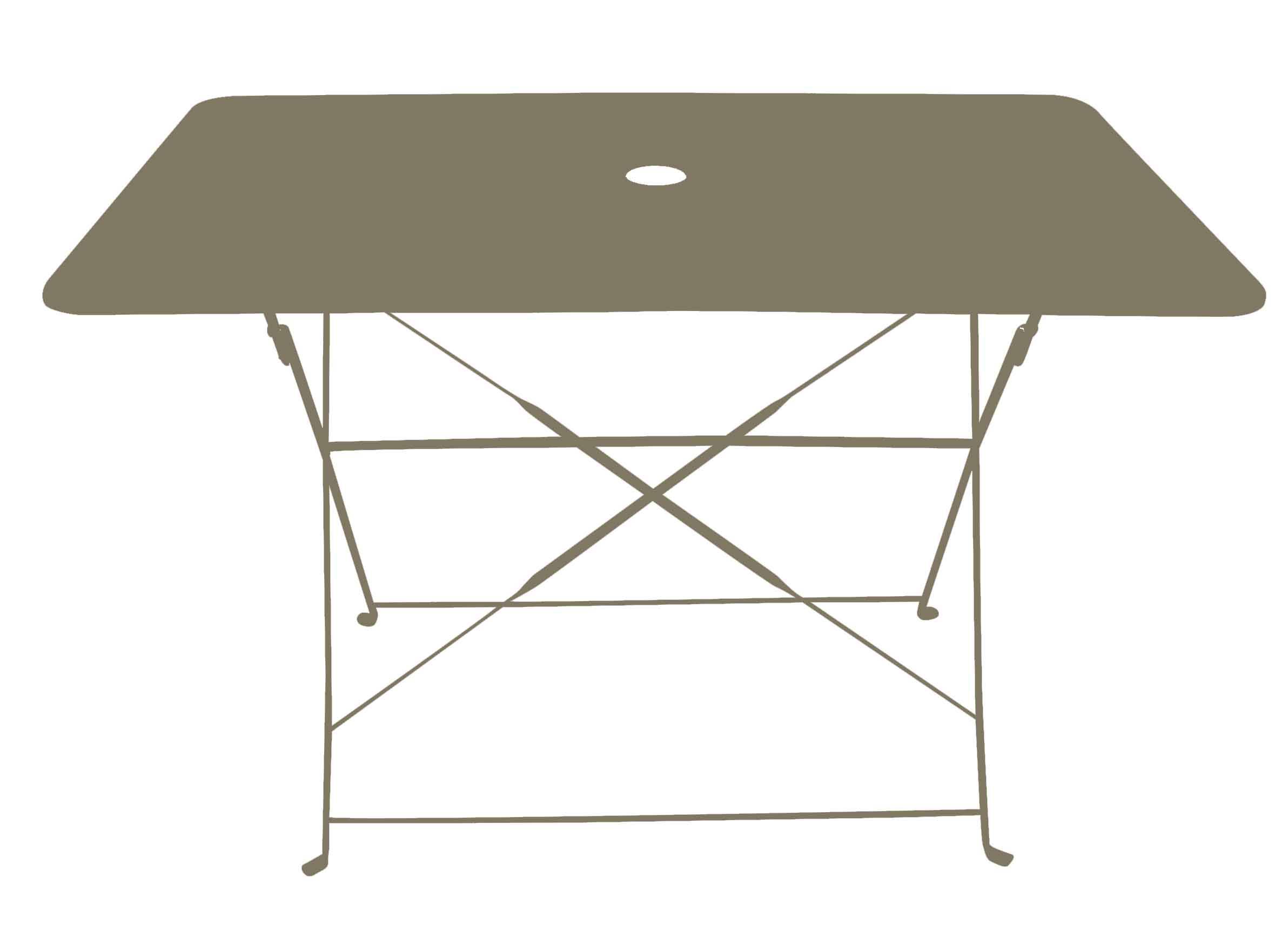 Châlet-Jardin - Table rectangulaire d'extérieur pliante Bistro en acier - Taupe Chalet & Jardin - Image 1