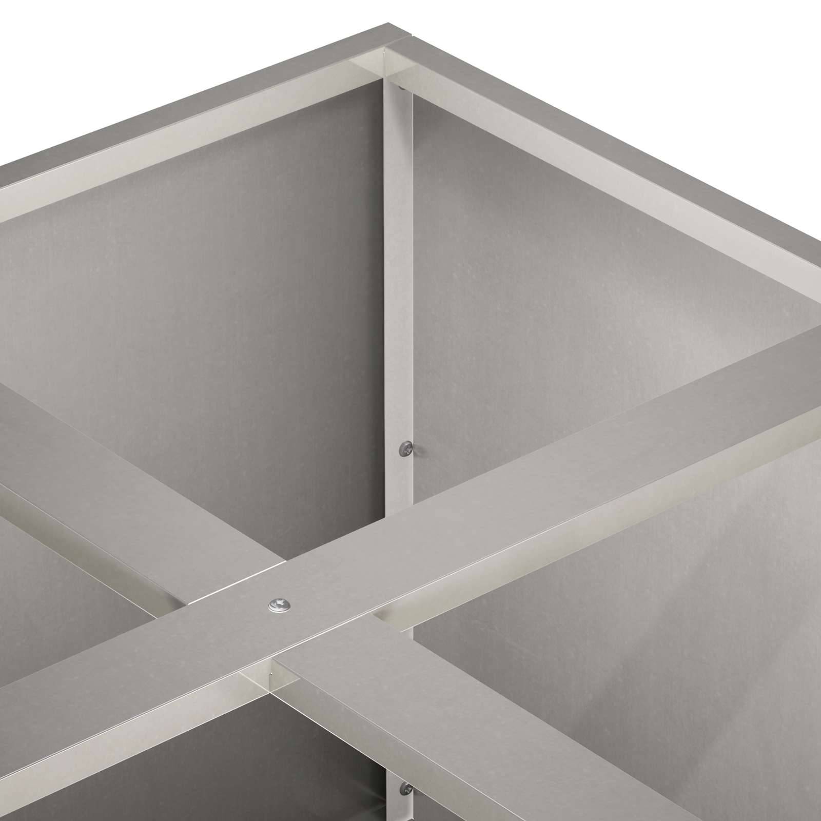Vidaxl - Cache-pot de jardin Argenté 100 x 100 x 30 cm Acier inoxydable vidaXL 8005747 - Image 6