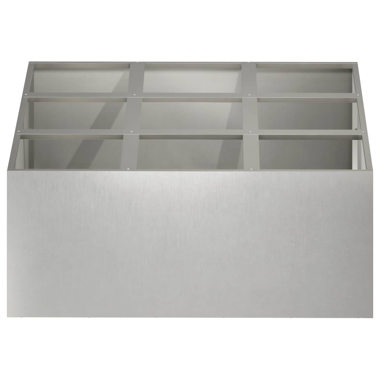 Vidaxl - Cache-pot de jardin Argenté 100 x 100 x 30 cm Acier inoxydable vidaXL 8005747 - Image 4