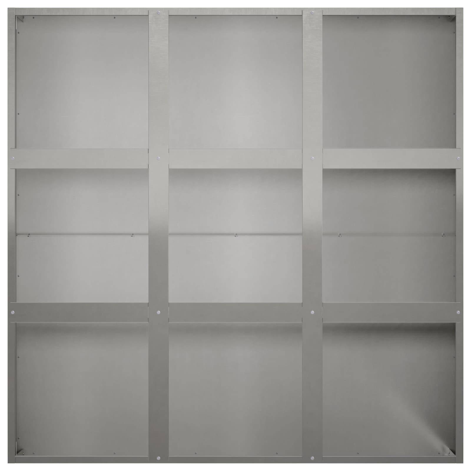 Vidaxl - Cache-pot de jardin Argenté 100 x 100 x 30 cm Acier inoxydable vidaXL 8005747 - Image 5