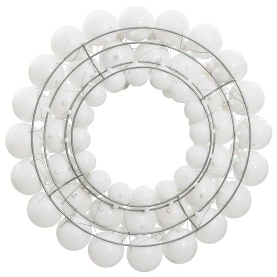 Couronne de Noël - Guirlande de Noël - Décorations De Noël blanc 45 cm polystyrène - Image 1