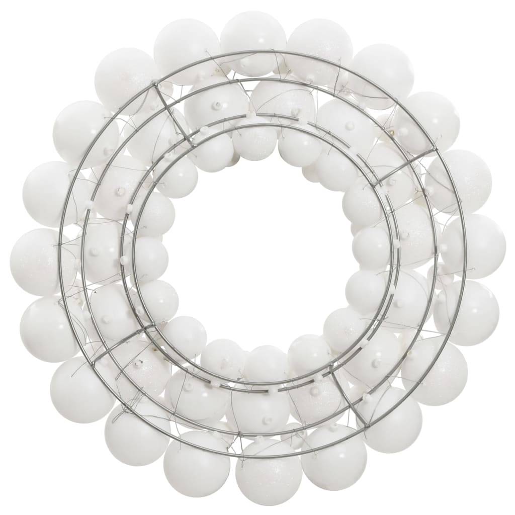 Couronne de Noël - Guirlande de Noël - Décorations De Noël blanc 45 cm polystyrène