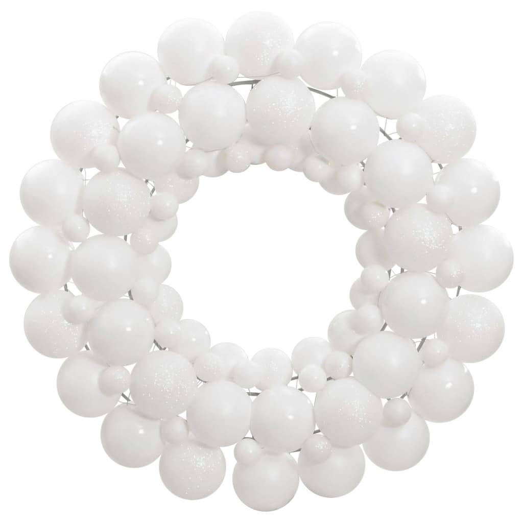 Couronne de Noël - Guirlande de Noël - Décorations De Noël blanc 45 cm polystyrène - Image 2