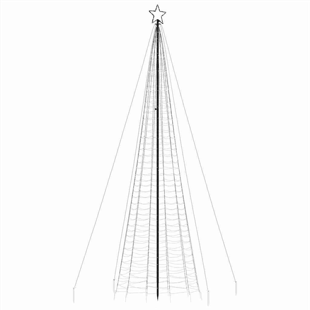 Vidaxl - Sapin de Noël à LED avec piquets 1534 LED blanc chaud 500 cm vidaXL 4016404 - Image 6