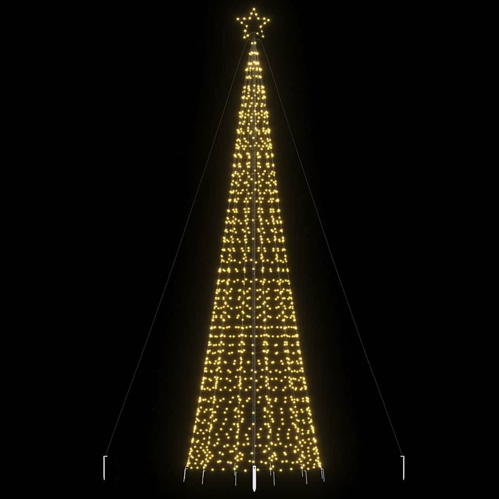 Vidaxl - Sapin de Noël à LED avec piquets 1534 LED blanc chaud 500 cm vidaXL 4016404 - Image 1