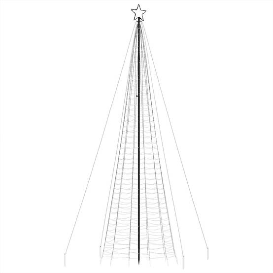 Vidaxl - Sapin de Noël à LED avec piquets 1534 LED blanc chaud 500 cm vidaXL 4016404 - Image 10