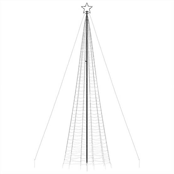 Vidaxl - Sapin de Noël à LED avec piquets 1534 LED blanc chaud 500 cm vidaXL 4016404 - Image 9