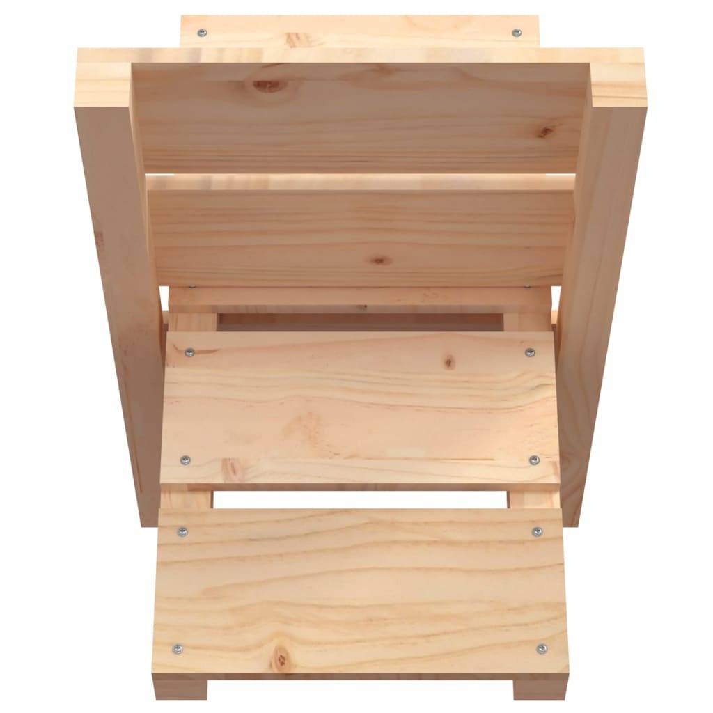 Porte-bûches intérieur en bois de pin massif Rangement bois de chauffage 47x39,5x48 cm - ComfortXL Outdoor Living - Image 6