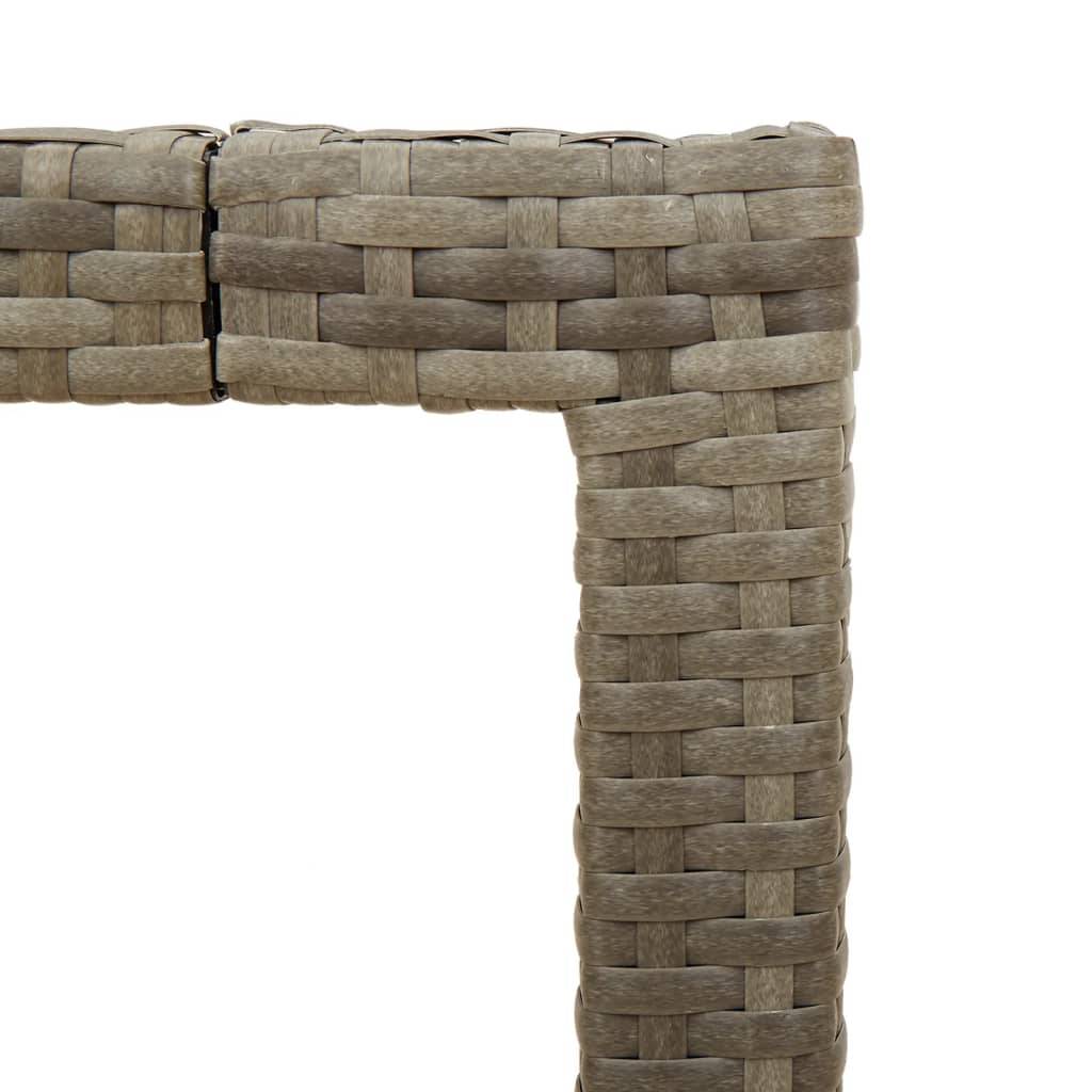 PANGIVO - Table de jardin résine tressée verre trempé gris 150 x 90 x 75 cm, Poids :23kg - PANGIVO - Image 9