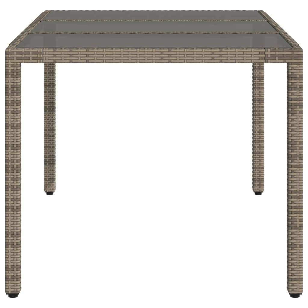 PANGIVO - Table de jardin résine tressée verre trempé gris 150 x 90 x 75 cm, Poids :23kg - PANGIVO - Image 5