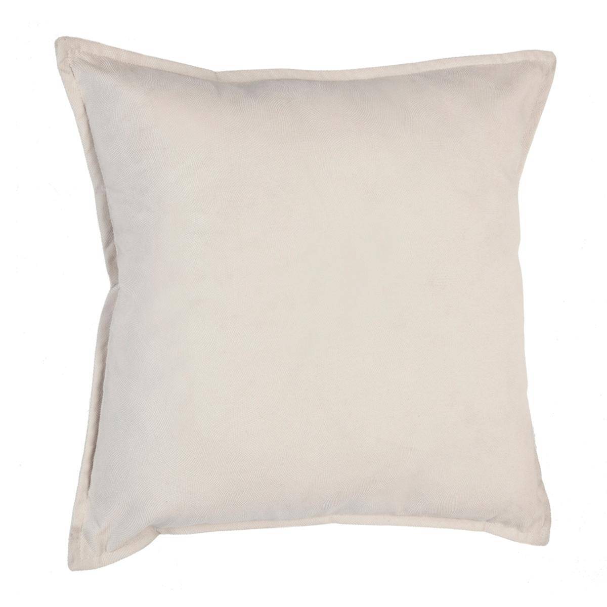 Atmosphera - Coussin "LILOU" coton blanc ivoire 45x45cm - Atmosphera Créateur d'intérieur - Imagen 1
