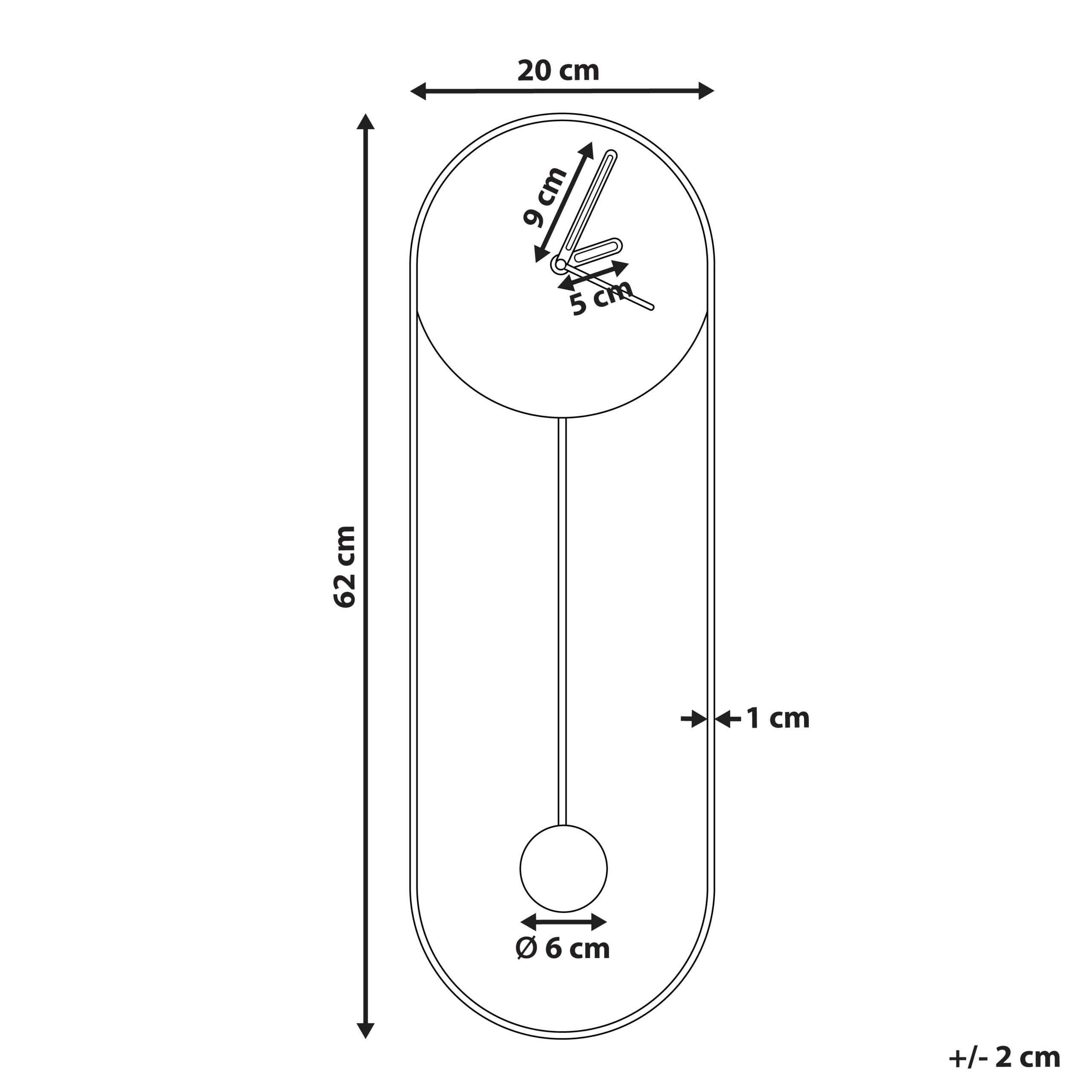 Beliani - Horloge murale Acier Rose pêche SALVAN - 20x3x62- Beliani - Image 2
