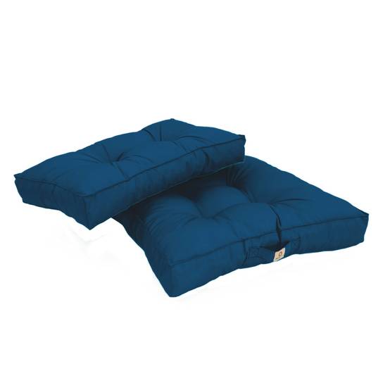 Coussins pour salon de jardin capitonné 60x60cm Bleu pétrole - Déco arts - Image 7