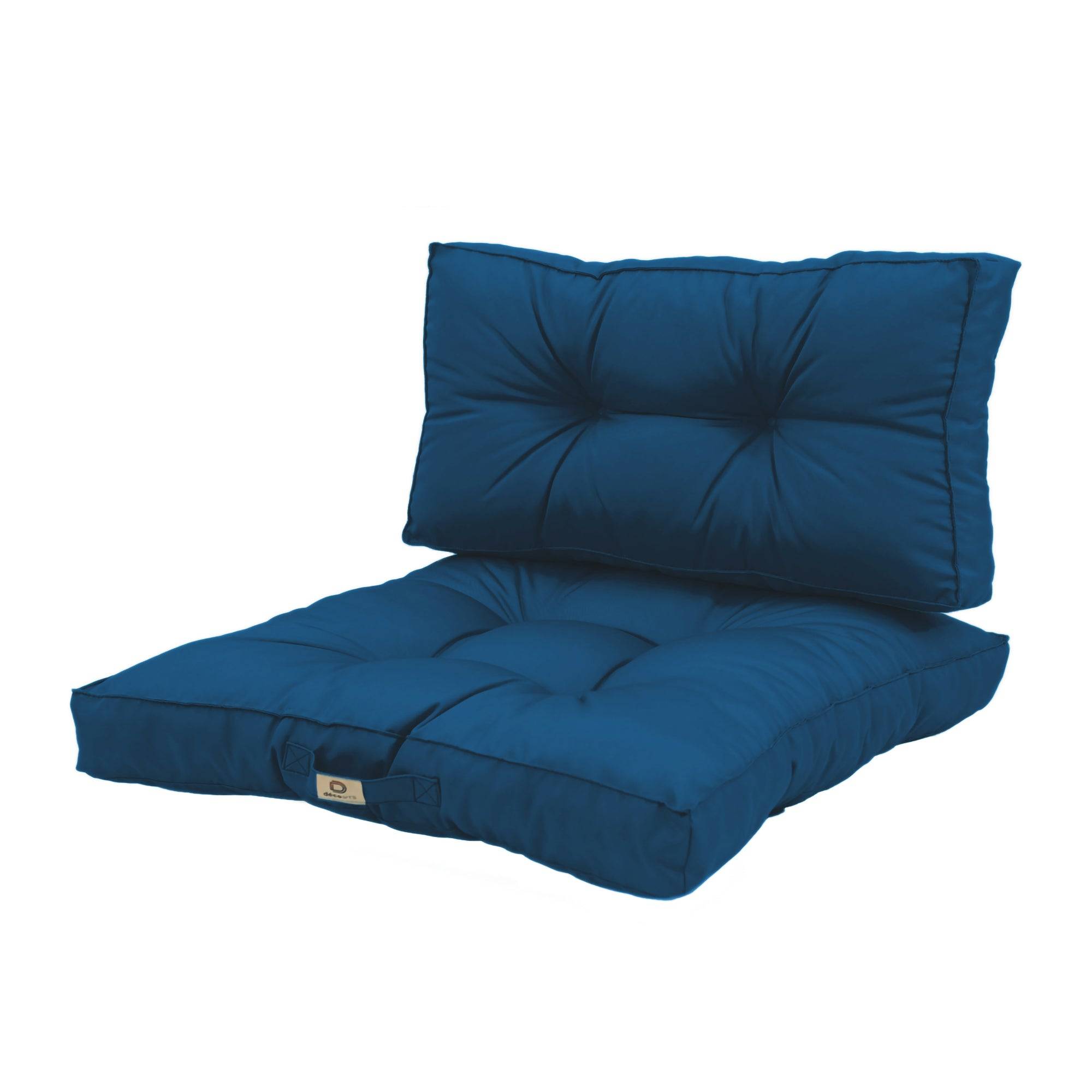 Coussins pour salon de jardin capitonné 60x60cm Bleu pétrole - Déco arts - Image 1