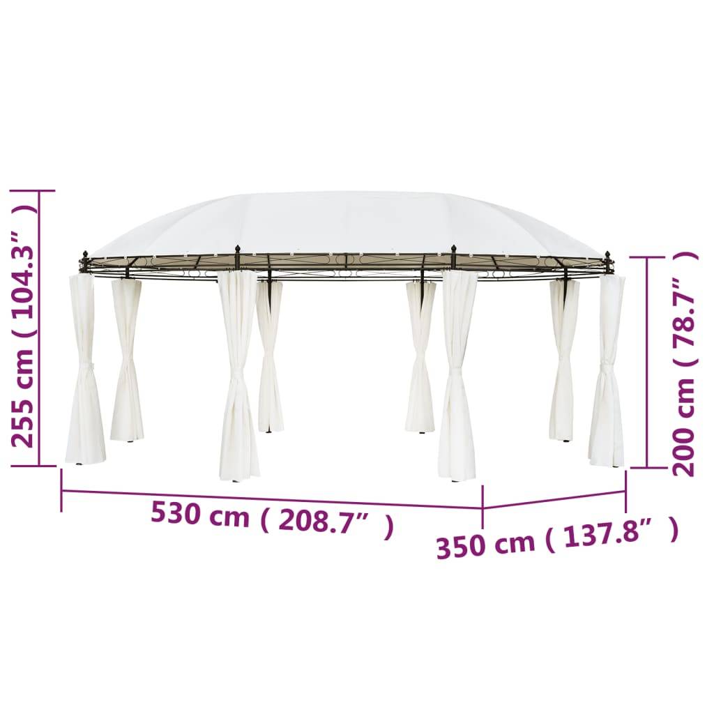 Pergola polyester crème  530 x 350 x 265 cm  - Prolenta premium p3 - Image 7
