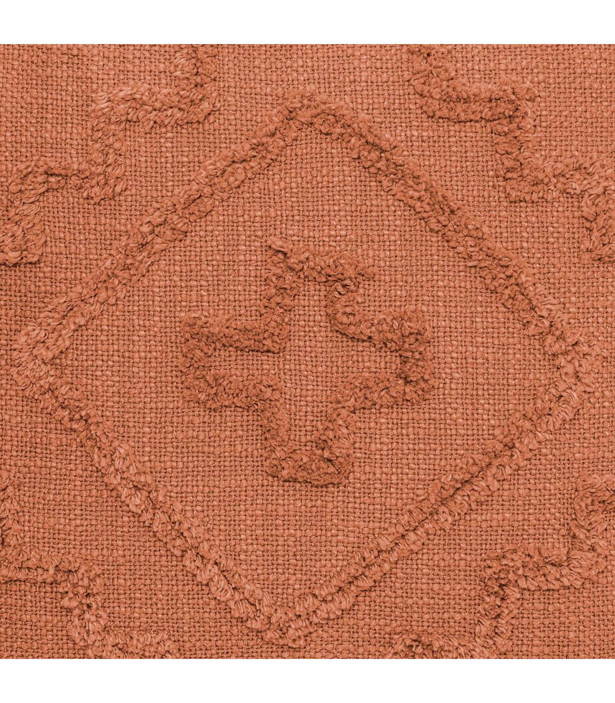 Coussin déhoussable Inca en Coton Tufté Terracotta 40 x 40 cm - Imagen 2