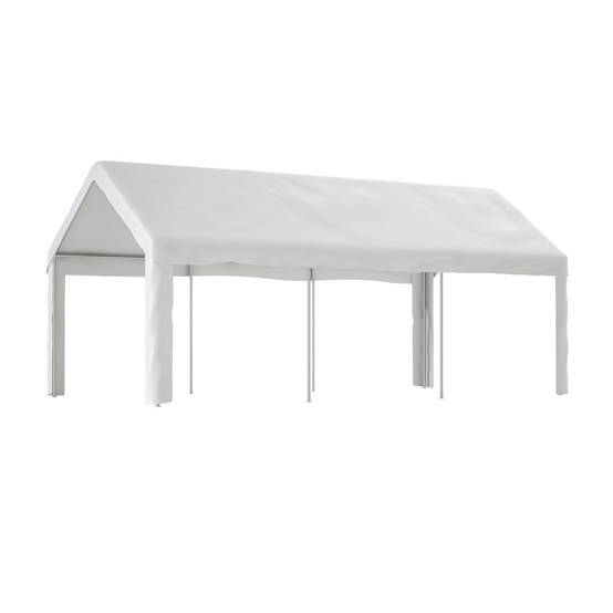 Tente véhicule 3x6m double porte roulante, structure robuste résistante aux intempéries toit et côtés amovibles - Image 10