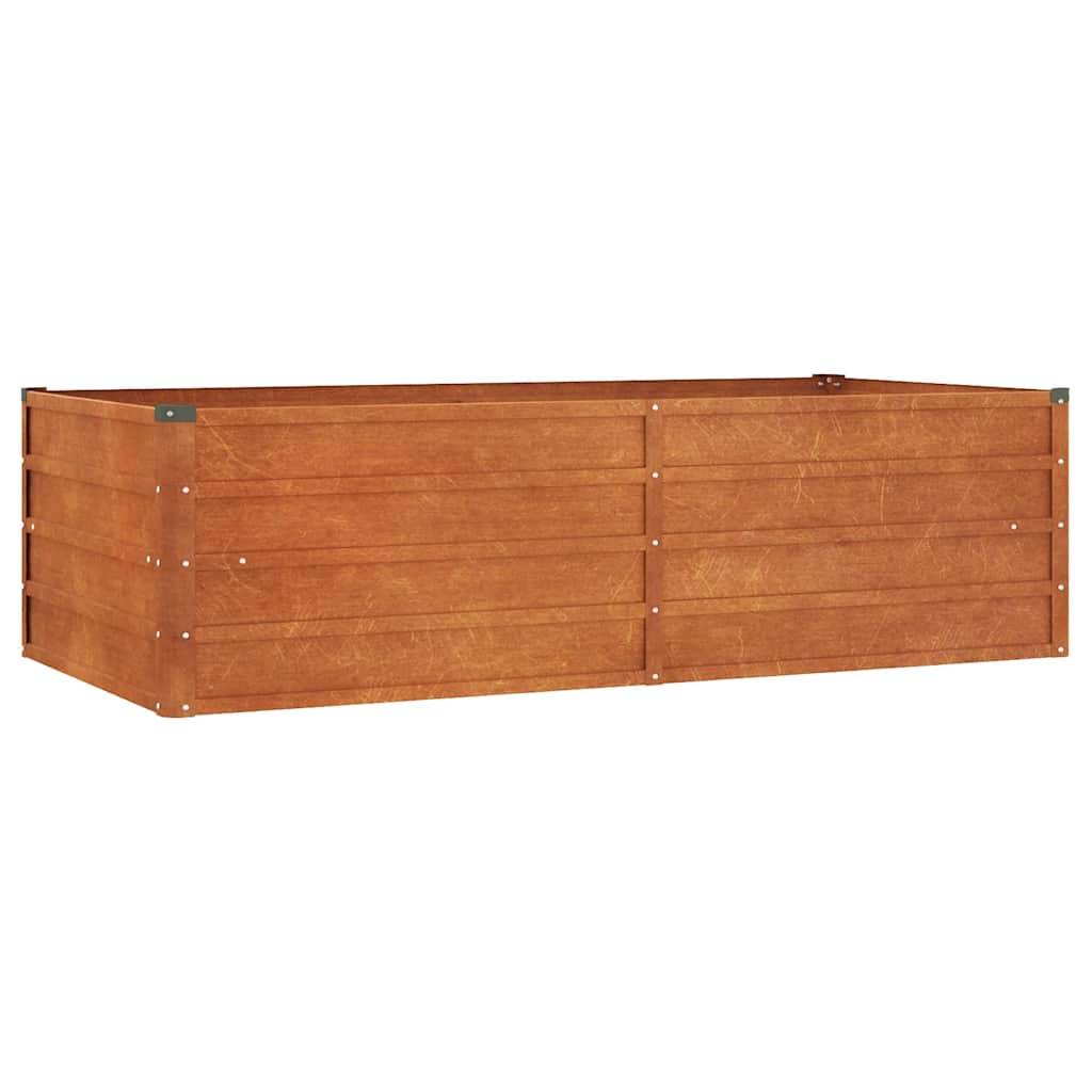 ComfortXL - Carré potager rectangulaire en acier Corten pour jardin 160x80x45cm – ComfortXL Outdoor Living - Image 2