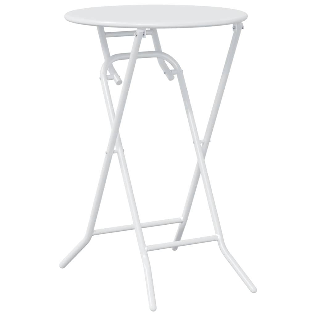 Vidaxl - Ensemble bistro de jardin 3 pcs-Salons de jardin Blanc Acier 274610 - Image 6