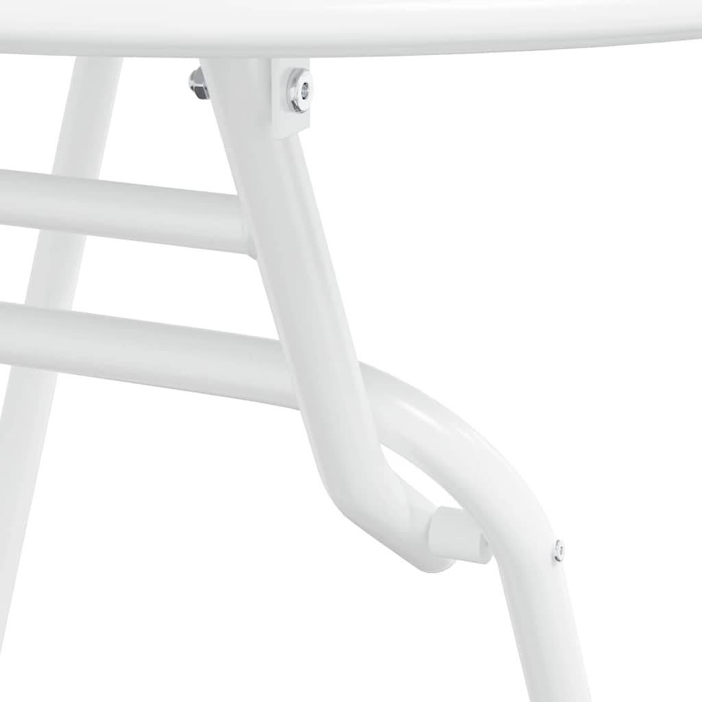 Vidaxl - Ensemble bistro de jardin 3 pcs-Salons de jardin Blanc Acier 274610 - Image 9