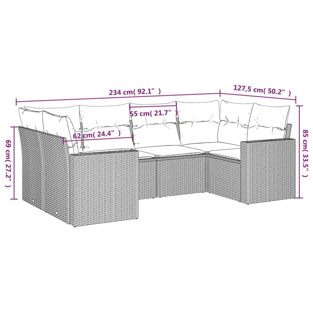 ComfortXL - Salon de jardin modulable en résine tressée pour balcon ou terrasse Marron 6 pcs – ComfortXL Outdoor Living - Image 3