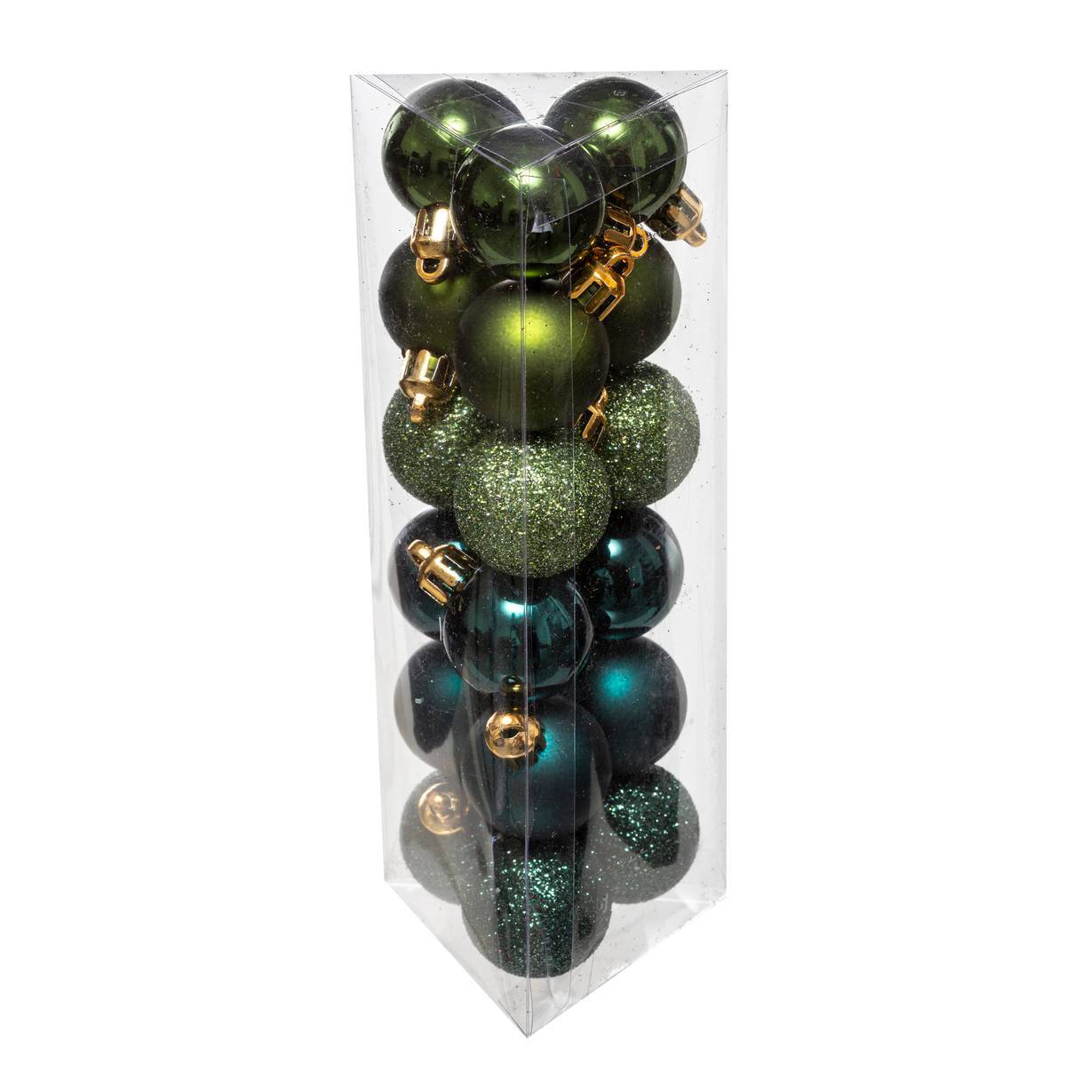 Fééric Lights & Christmas - Lot de 18 boules D.3cm olive - Atmosphera Créateur d'intérieur