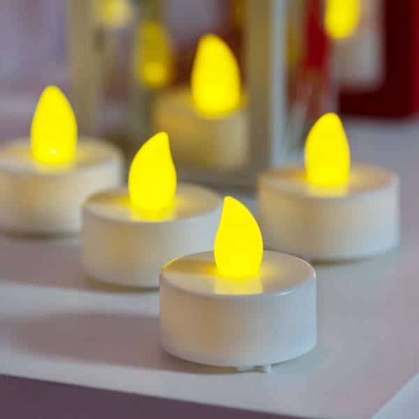 Lotti - Jeu de 6 bougies led chauffe plat blanc chaud à piles effet flamme Lotti - Imagen 1