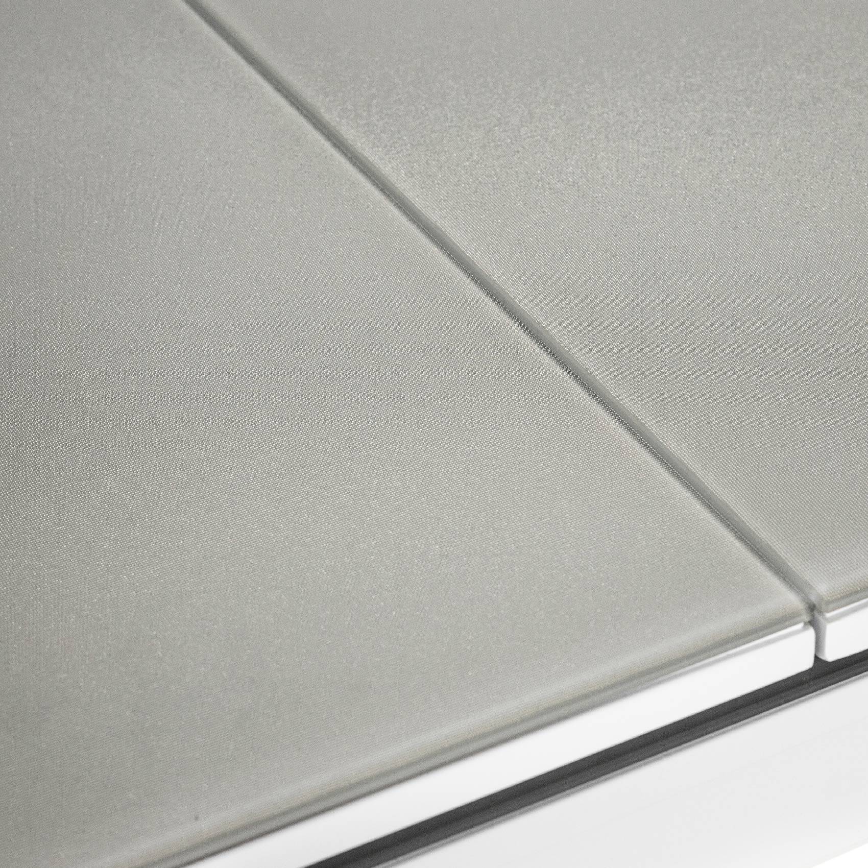 Table rectangulaire et extensible pour 6/8 personnes - JARDILINE - Aluminium - Gris Perle - Imagen 3