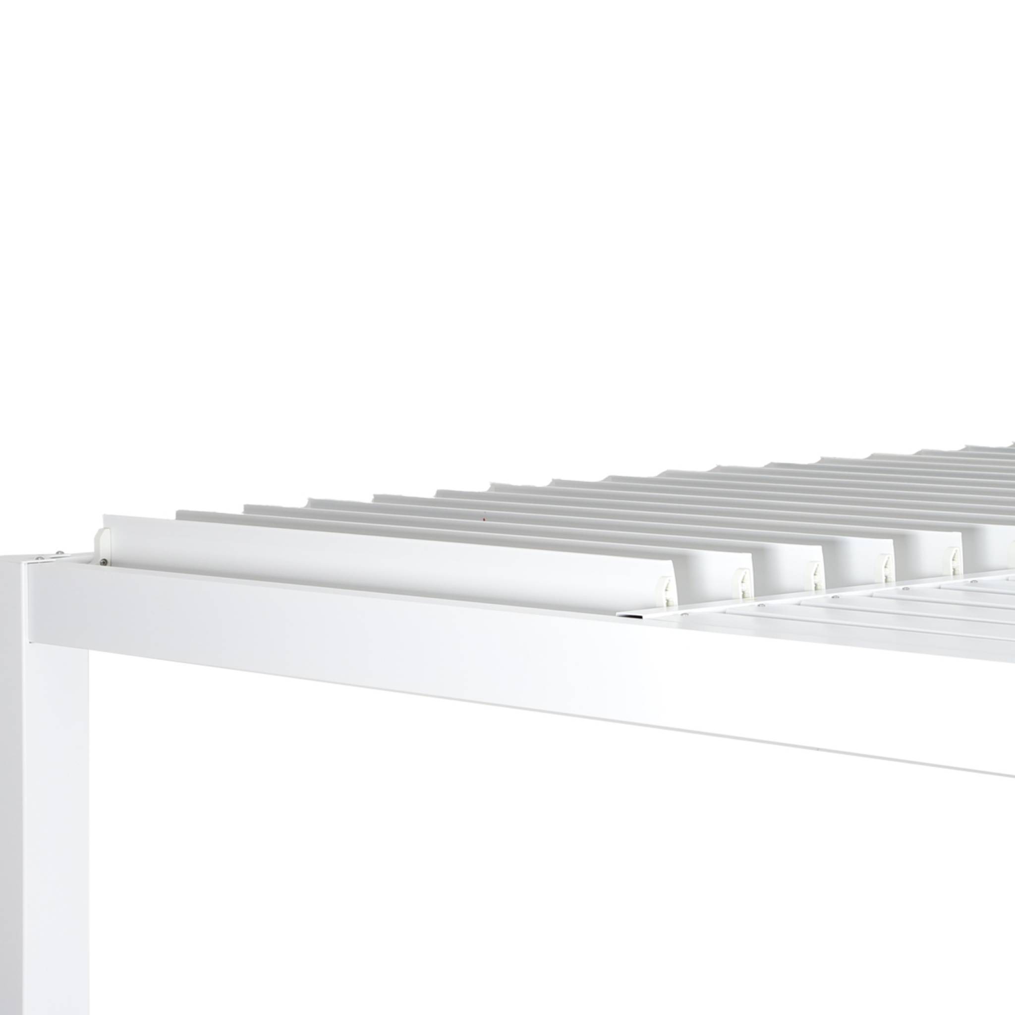 Pergola bioclimatique blanche. aluminium et acier. 3x3m. lames orientables | sweeek - Image 6