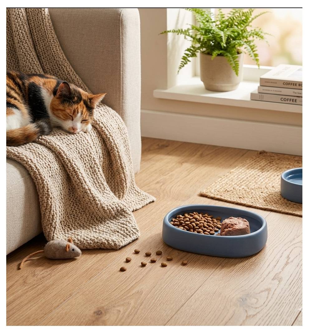 Gamelle rond pour chat nourriture et eau 12 cm Zara bleu - Image 2