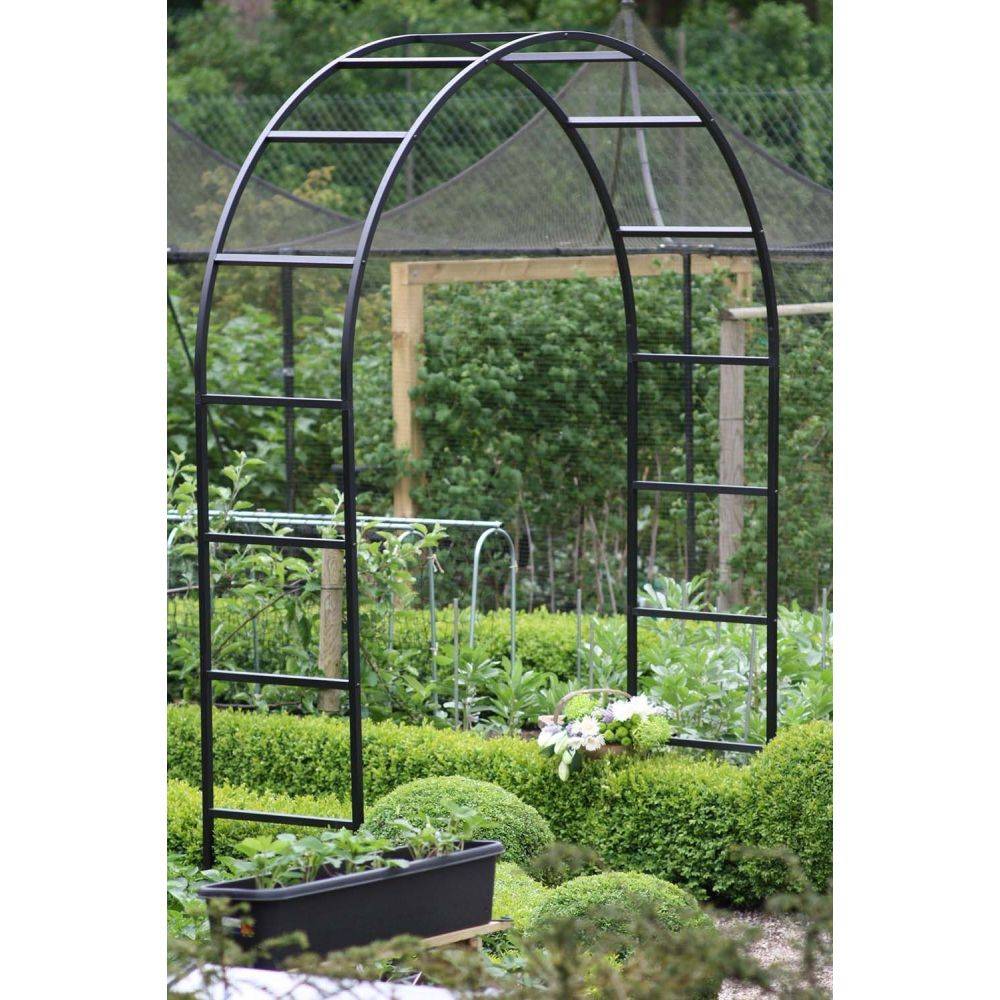 Harrod Horticultural - Grande arche de jardin en acier galvanisé Roman - Imagen 4