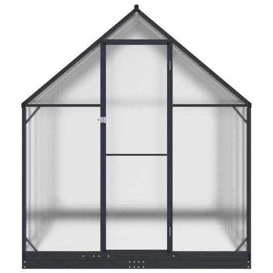 PANGIVO - Serre de jardin aluminium et acier galvanisé anthracite 183.5 x 363.5 x 207 cm - PANGIVO - Image 4
