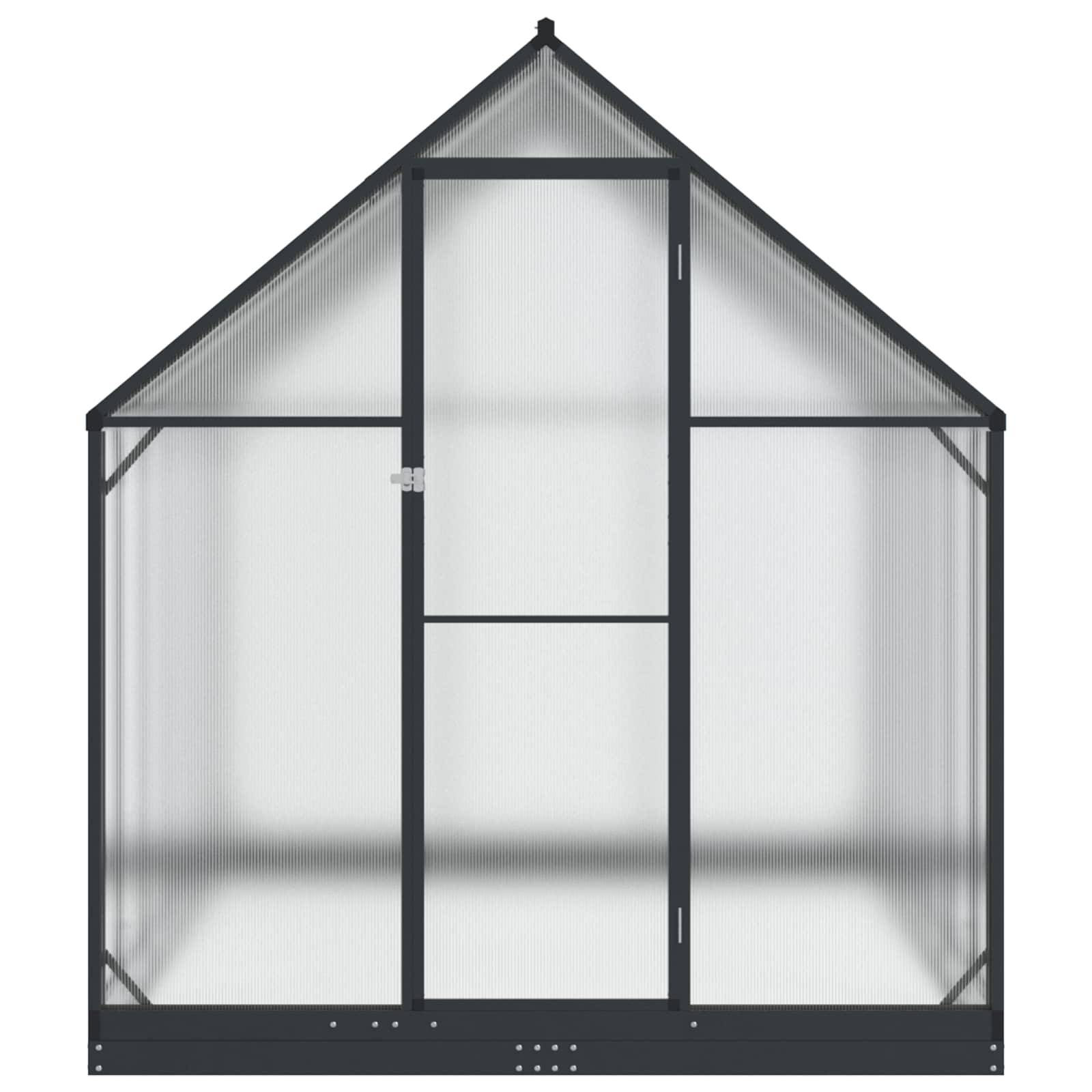 PANGIVO - Serre de jardin aluminium et acier galvanisé anthracite 183.5 x 363.5 x 207 cm - PANGIVO - Image 4
