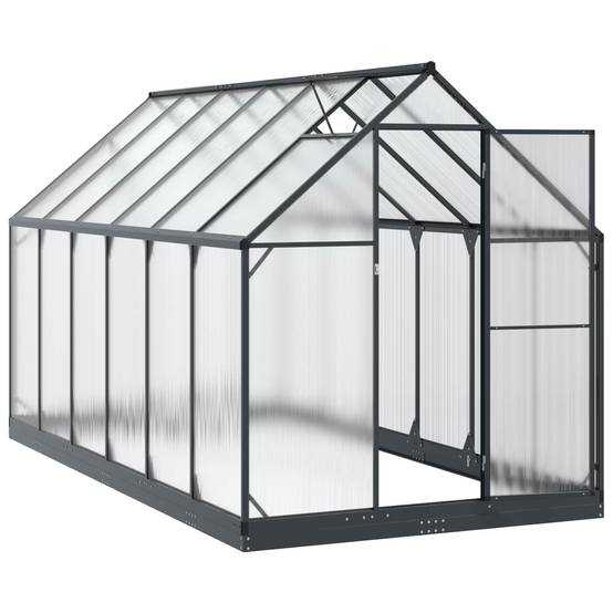 PANGIVO - Serre de jardin aluminium et acier galvanisé anthracite 183.5 x 363.5 x 207 cm - PANGIVO - Image 3