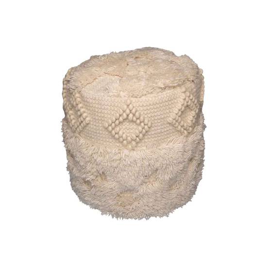 Pouf Bohème Fait à la Main "Bohist" 35cm Naturel - Image 2