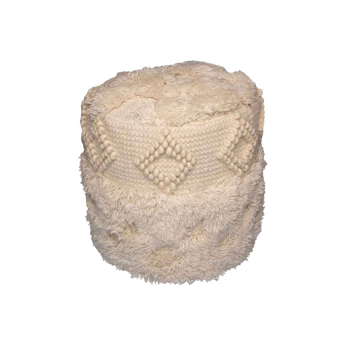 Pouf Bohème Fait à la Main "Bohist" 35cm Naturel - Image 2