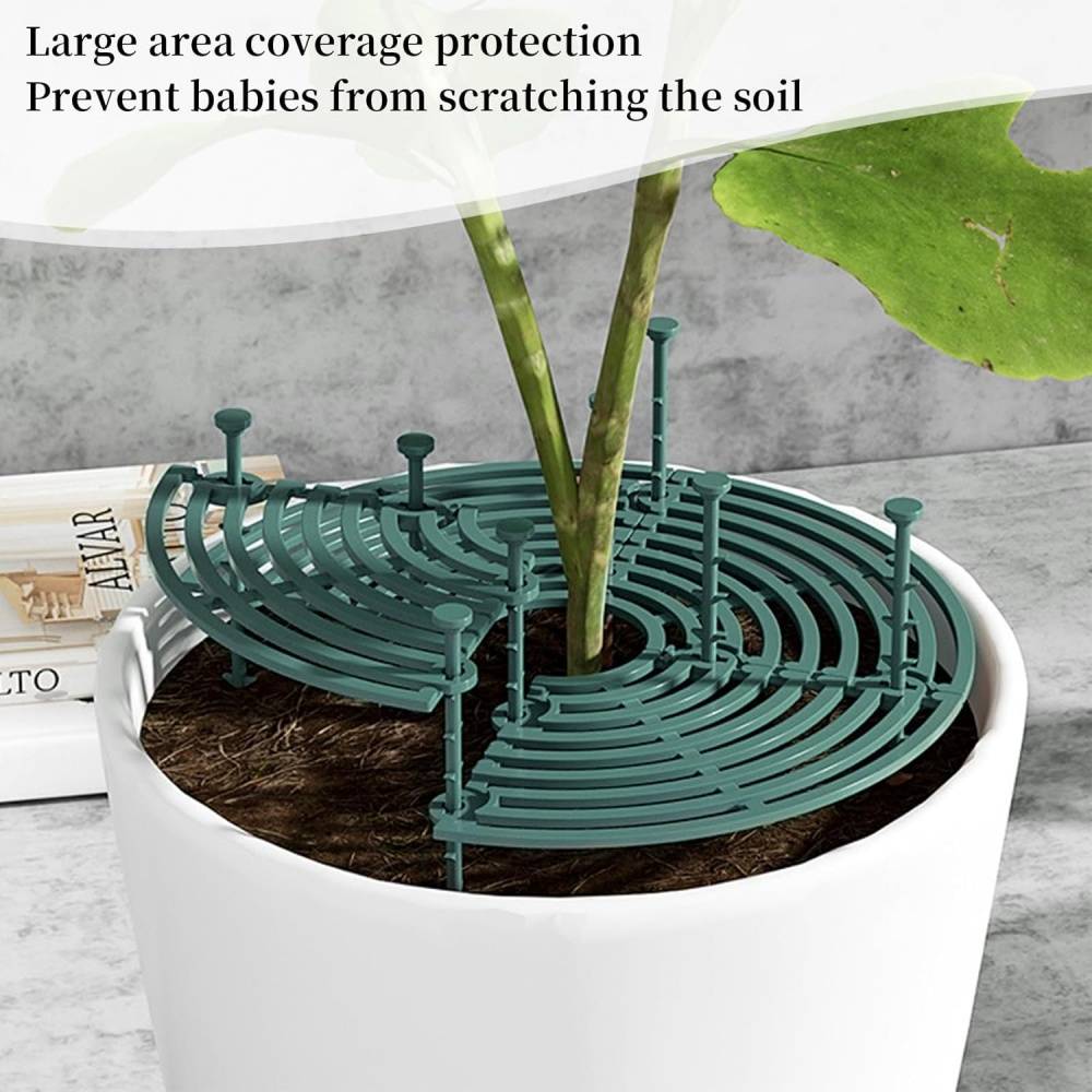 Protection Sol Enfants Grilles Protection Pots De Fleurs Kiwochy - Lot De 2 - Anti Chats Enfants Protection Sol Animaux Enfants