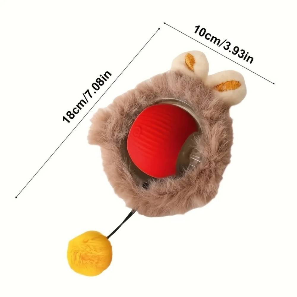 IntiMeg - Jouet pour chat balle en peluche électrique Gris IntiMeg - Image 5